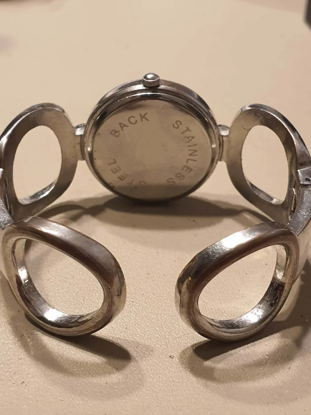🦋10/$20🦋 Charter Club Silver/Grey Rhinestone Stainless Steel Women's Cuff Watch